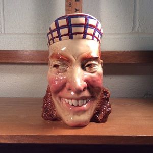 Sarreguemines Englishman Majolica Character Jug